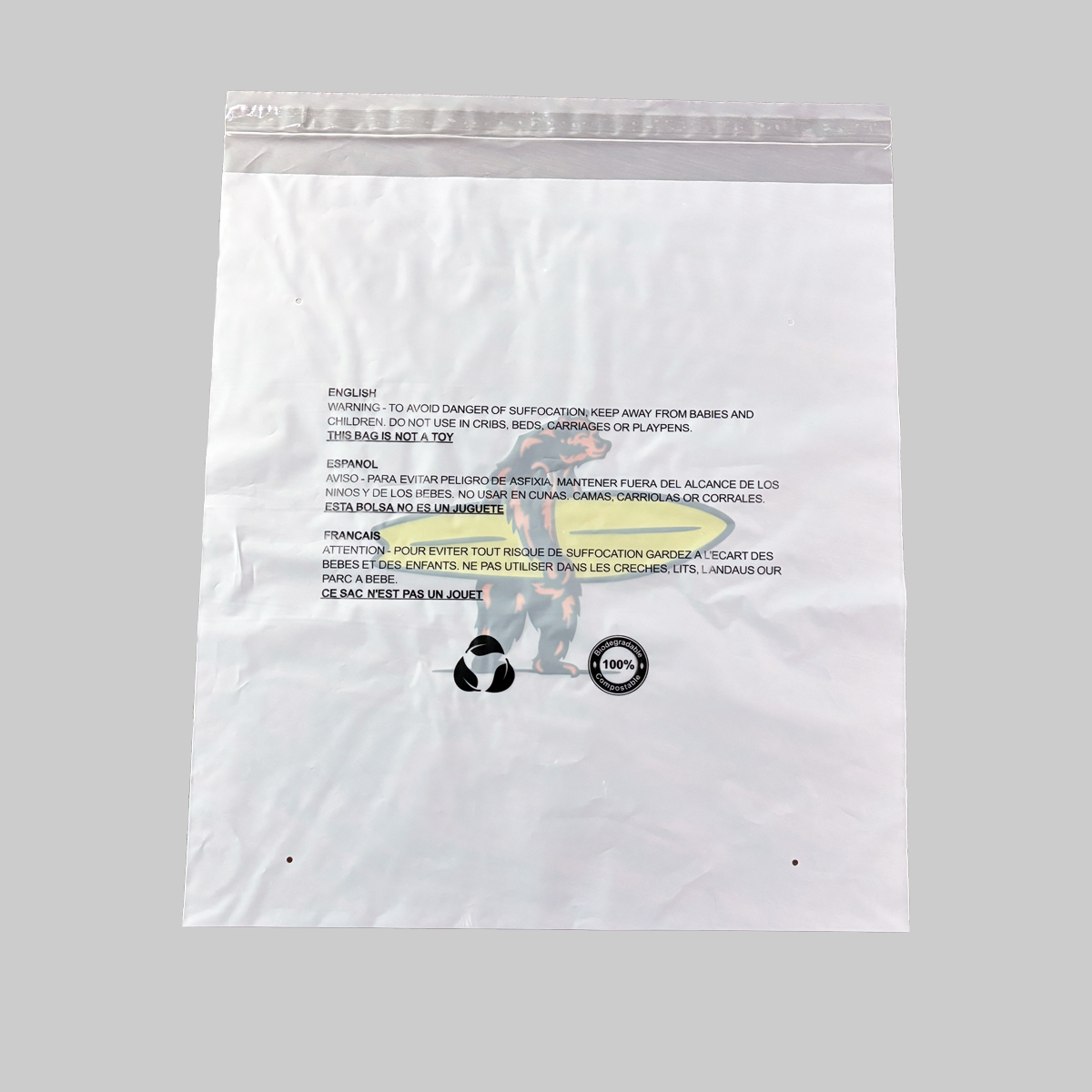 生物降解自粘袋 生物降解服裝袋 pbat+pla+玉米淀粉材質(zhì)